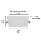 Luminario LED plafón 6W 3000K ultradelgado cuadrado VOLTECK 3
