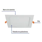 Luminario LED plafón 12W 3000K ultradelgado cuadrado VOLTECK 2