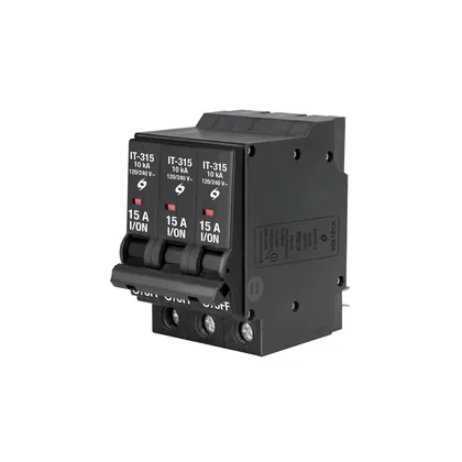 Interruptor de 3 polos 15A, enchufable, VOLTECK