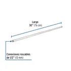 Niple de acero galvanizado 1/2' x 30', FOSET 2