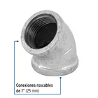Codo 45° acero galvanizado de 1', FOSET 2