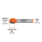 Broca para router, media caña, 3/8', TRUPER 3