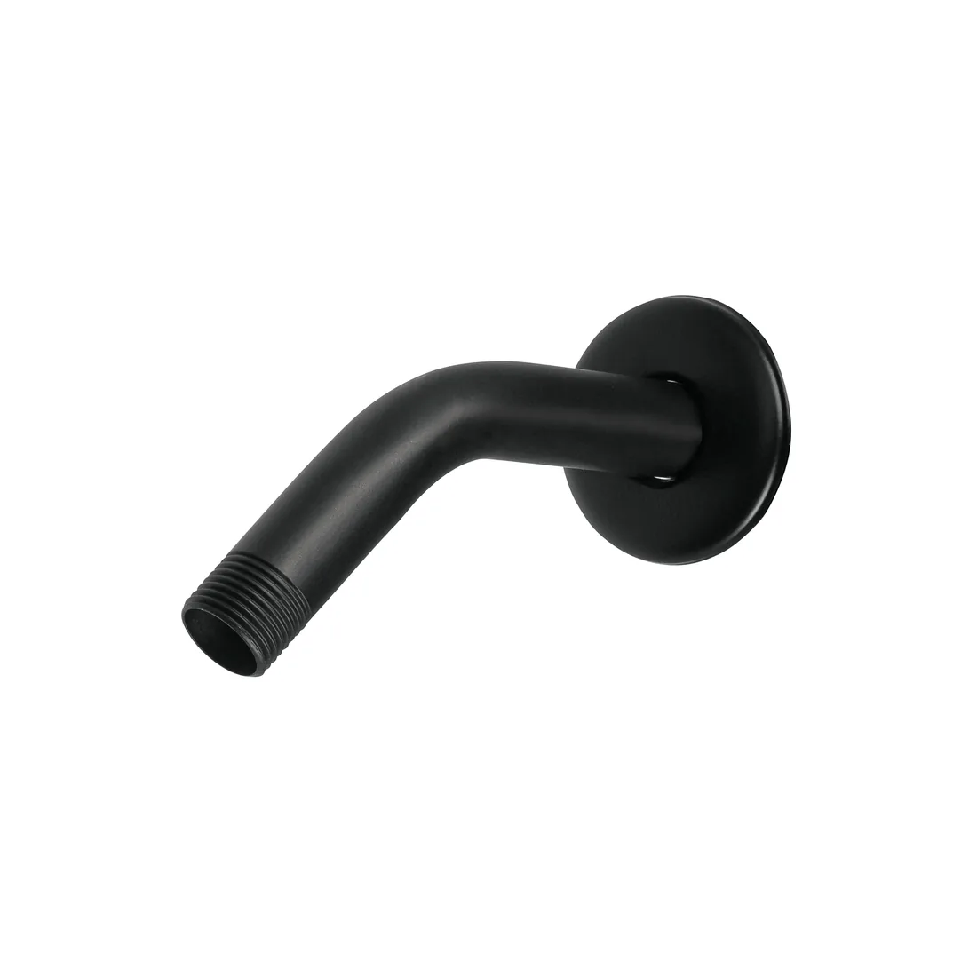 Brazo corto con chapetón para regadera, negro mate, AQUA