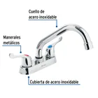 Mezcladora 4' para lavabo, tubular, manerales palanca 4
