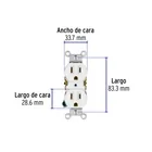 Contacto dúplex, 2 polos 3 hilos, Standard, granel, blanco 2