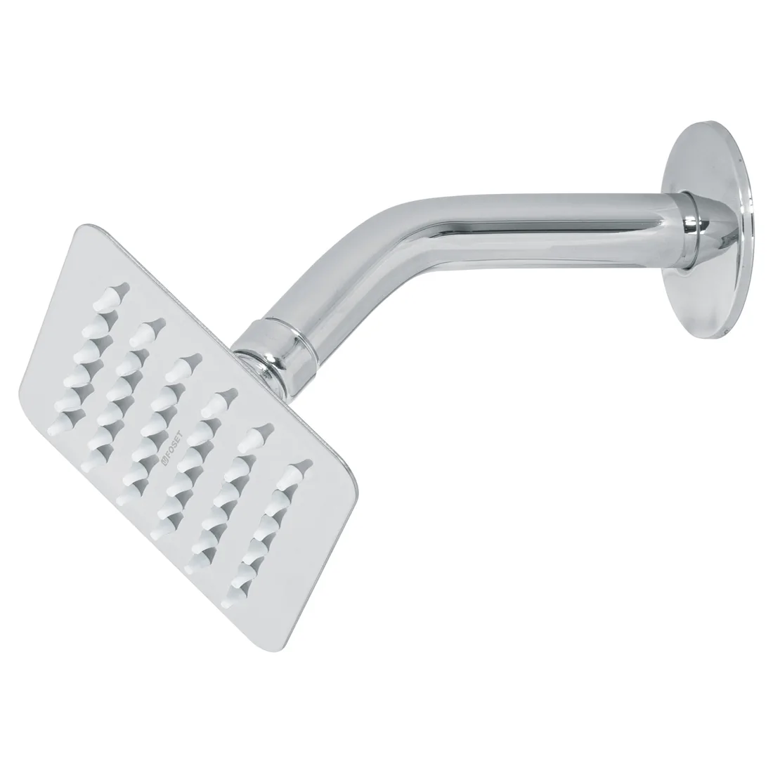 Regadera cuadrada 4', acero inox, con brazo, cromo, TÚBIG