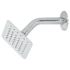 Regadera cuadrada 4', acero inox, con brazo, cromo, TÚBIG 1