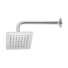 Regadera cuadrada 6', acero inox, con brazo, cromo, TÚBIG 1