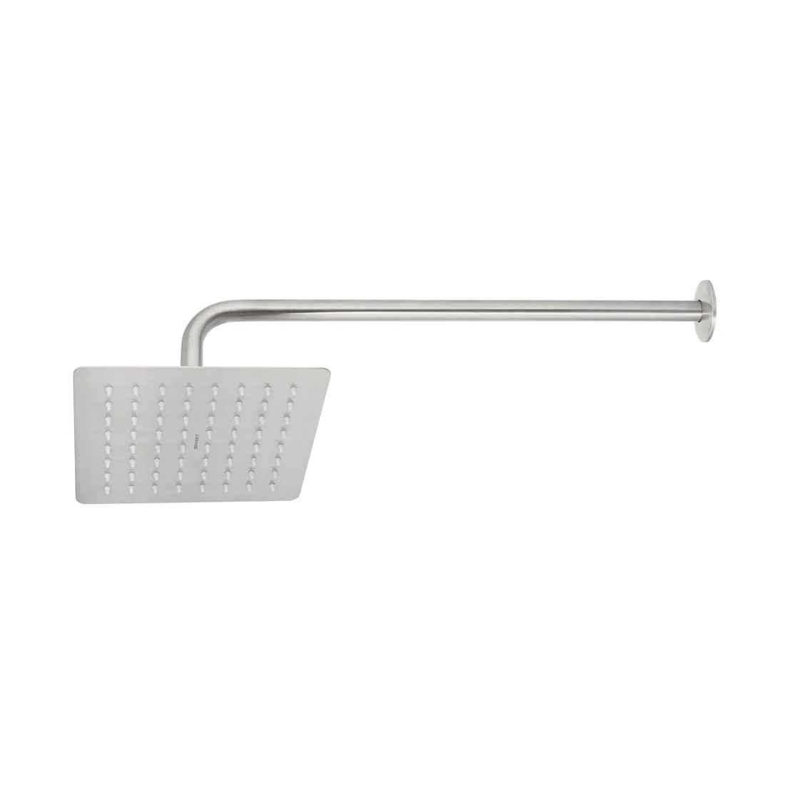 Regadera cuadrada 8', acero inox, con brazo, satín, TÚBIG