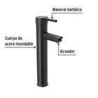 Monomando alto negro para lavabo, FOSET TÚBIG 2
