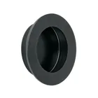 Jaladera de embutir circular No. 4, negro mate, HERMEX 1