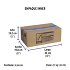 Multicontacto 14 AWG 6 ent., sup. de picos 450 joules, negro 6