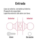 Cerradura pomo, negro, oval, entrada, HERMEX 5