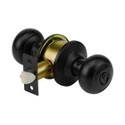 Cerradura pomo, negro, oval, recámara, HERMEX 5