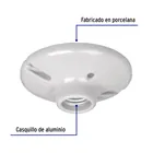 Portalámpara de porcelana, 4-1/2', redonda, a granel VOLTECK 2