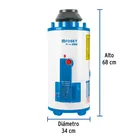Calentador de paso, rápida recup, 9L, 2 serv, gas LP, FOSET 3