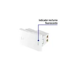 Interruptor para timbre blanco de 1.5 módulos, línea Lisboa 2