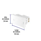 Interruptor para timbre blanco de 1.5 módulos, línea Lisboa 3