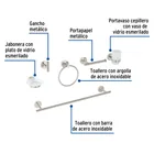 Juego de 6 accesorios para baño acabado satín, FOSET TÚBIG 2
