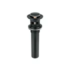 Contra para lavabo, con rebosadero, sistema push, negro 1