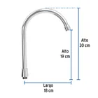 Cuello alto para mezcladora de fregadero, cromo, BASIC 3
