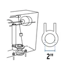 Sapo 2' para WC, silicona rígida, cadena inoxidable, FOSET 3
