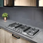 Parrilla gas empotrable 75cm, 5 quem, acero inox, RIVIERA 5