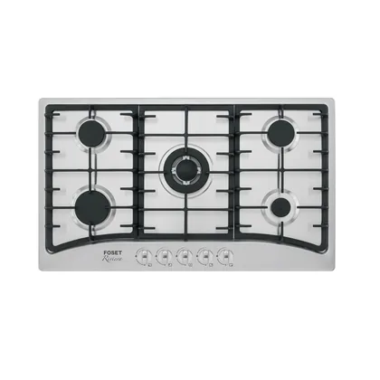 Parrilla gas empotrable 90cm, 5 quem, acero inox, RIVIERA