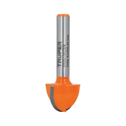 Broca para router, media caña, 3/4', TRUPER