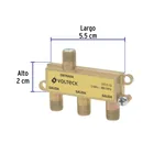 Divisor coaxial de 1 entrada y 3 salidas, VOLTECK 3
