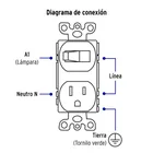 Placa armada interruptor y contacto, línea Standard,aluminio 4