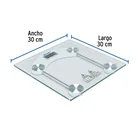 Báscula digital para baño 180 kg, transparente, FOSET BASIC 3