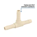 Tee inserción 3/8' de polipropileno, FOSET 2