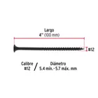 100 pijas #12 x 4'cabeza plana phillips multiusos 3