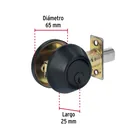 Cerrojo llave-mariposa, negro mate, llave tradicional, BASIC 6