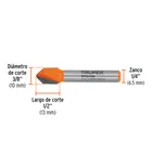 Broca para router, corte en 'V', 3/8', TRUPER 3