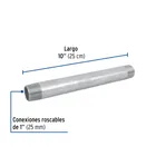 Niple de acero galvanizado 1 x 10', FOSET 2