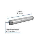 Niple de acero galvanizado 2 x 6', FOSET 2