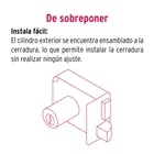 Cerradura sobreponer der instala-fácil, caja, HERMEX BASIC 3