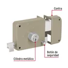 Cerradura sobreponer der instala-fácil, caja, HERMEX BASIC 5