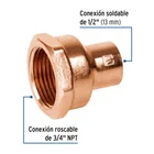 Conector reducido hembra 1/2 x 3/4', FOSET 2