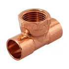 Tee de cobre rosca interior central 1/2', FOSET 1