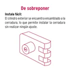 Cerradura sobreponer, puerta corrediza, instala-fácil, izq. 3