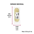 Jaladera de embutir ovalada, latón brillante, HERMEX 5