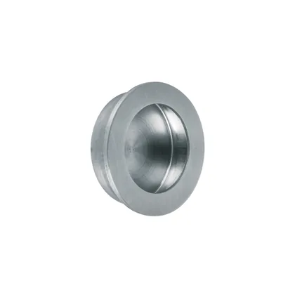 Jaladera de embutir circular No. 3, cromo mate, HERMEX
