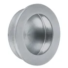 Jaladera de embutir circular No. 4, cromo mate, HERMEX 1