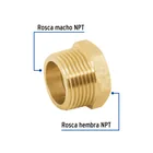 Reducción bushing de latón, 1' x 3/4', FOSET 2