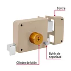 Cerradura sobreponer derecha clásica, llave tetra, caja 4