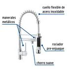 Monomando con doble salida para fregadero, Cromo, ELEMENT 2