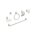 Juego de 6 accesorios para baño, níquel satín, FOSET AQUA 1